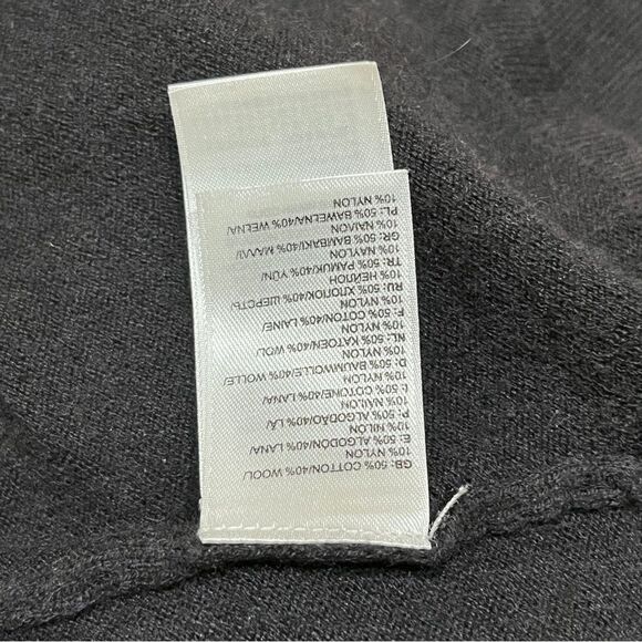 THE NORTH FACE Black Wool Blend 1/4 Zip Sweater Sz Large Long Sleeve Pullover - Picture 9 of 12